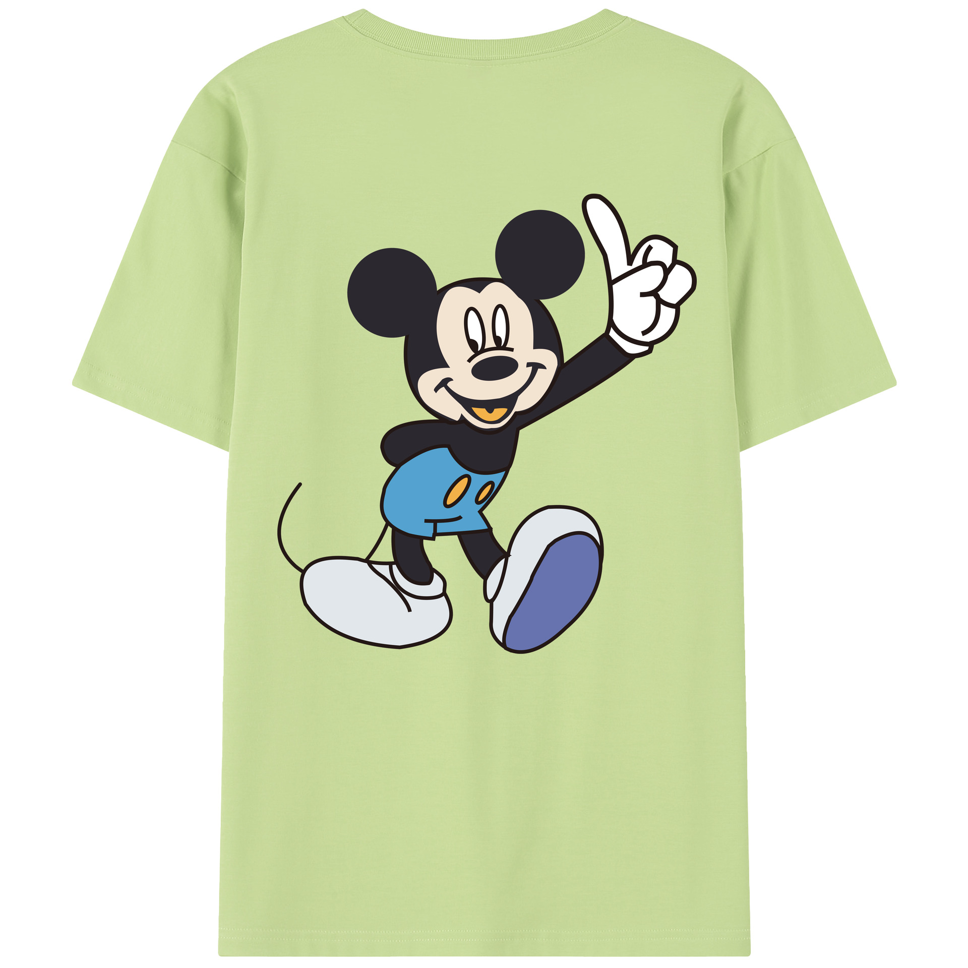（画像用） ミッキーマウス Mickey Mouse 綿100％半袖Tシャツ（背面プリント）